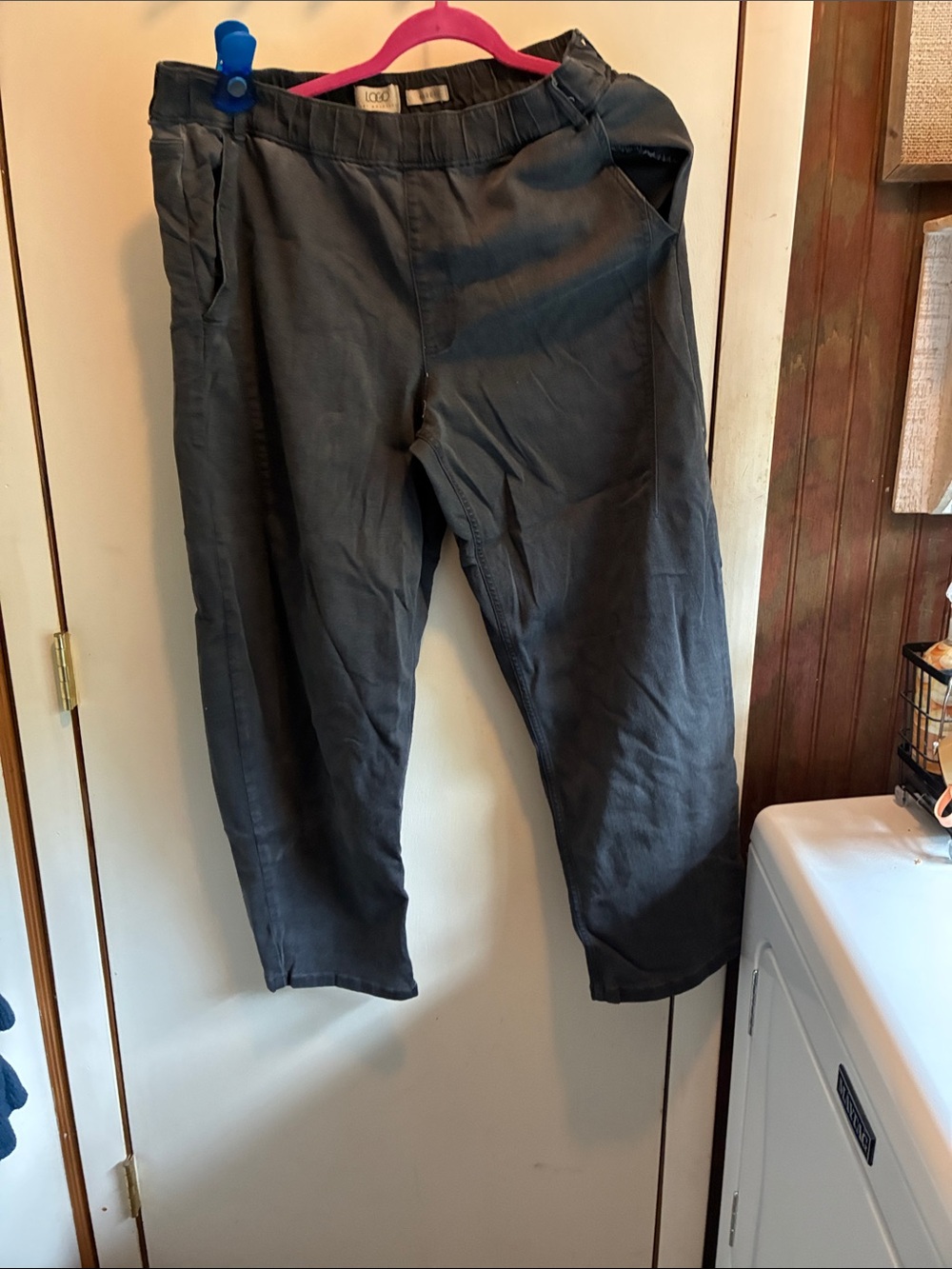 LOGO by Lori Goldstein Wide-Leg Jeans in Charcoal